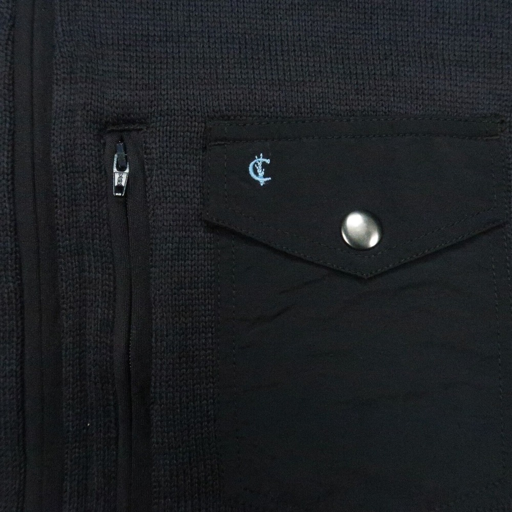 Criquet Black Full-Zip Men's Sweater - Picture 4 of 10